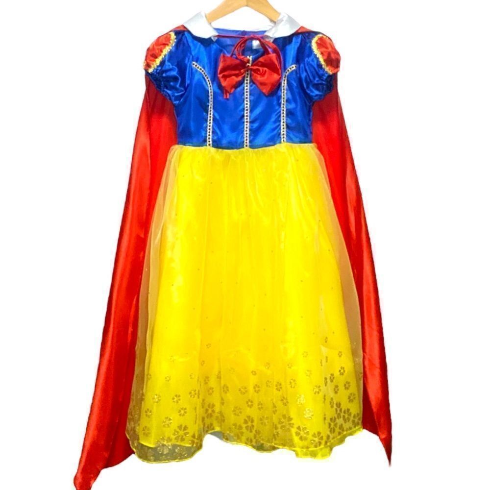 New Snow White Princess Halloween Costume Dress Ups Set Size 4-5